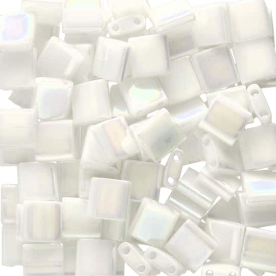 Miyuki® Tila® 5mm 2-Hole Square Glass Seed Beads